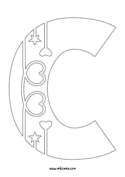 Boyamaya Uygun Png C Harfi - Model 17