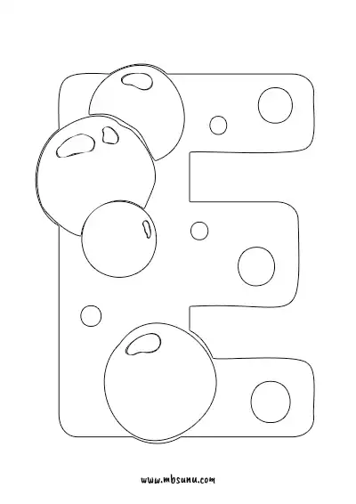 Boyamaya Uygun Png E Harfi - Model 49