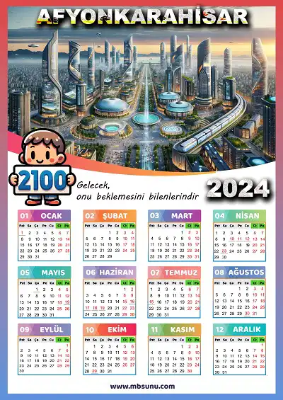 Gelecek Tasarımlı 2024 Afyonkarahisar Takvimi