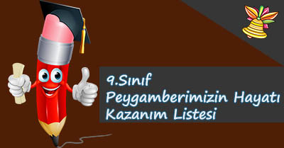 9. Sınıf Peygamberimizin Hayatı Kazanım Listesi