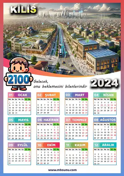 Gelecek Tasarımlı 2024 Kilis Takvimi
