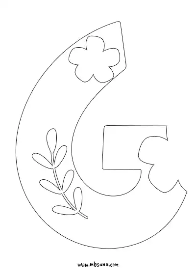 Boyamaya Uygun Png G Harfi - Model 9