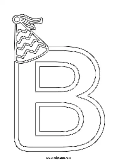 Boyamaya Uygun Png B Harfi - Model 2