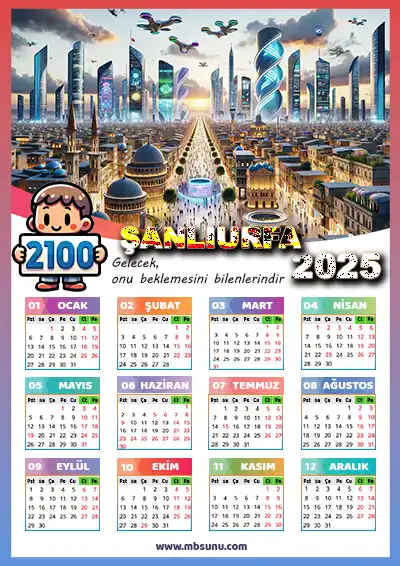 Gelecek Tasarımlı 2025 Şanlıurfa Takvimi