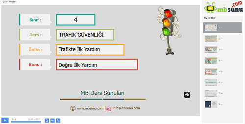 4.Sınıf Trafik Güvenliği - Doğru İlk Yardım Sunusu