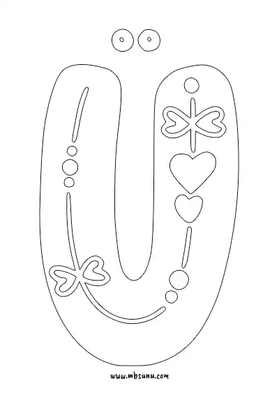 Boyamaya Uygun Png Ü Harfi - Model 5
