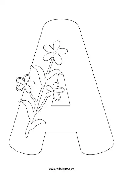 Boyamaya Uygun Png A Harfi - Model 15