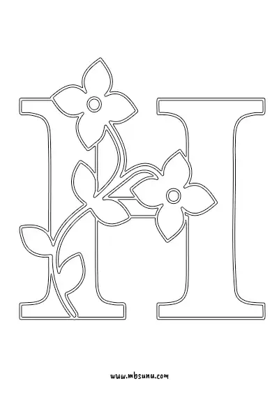 Boyamaya Uygun Png H Harfi - Model 2