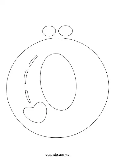 Boyamaya Uygun Png Ö Harfi - Model 2