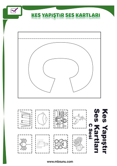 1. Sınıf İlk Okuma C Sesi - Kes Yapıştır Ses Kartı