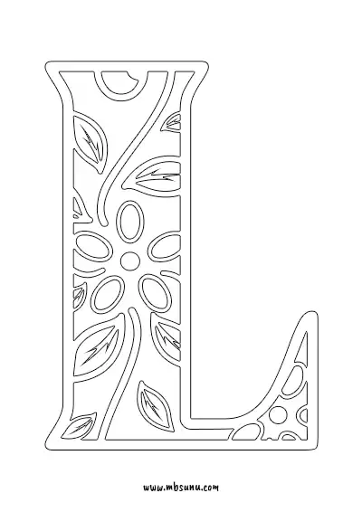 Boyamaya Uygun Png L Harfi - Model 9