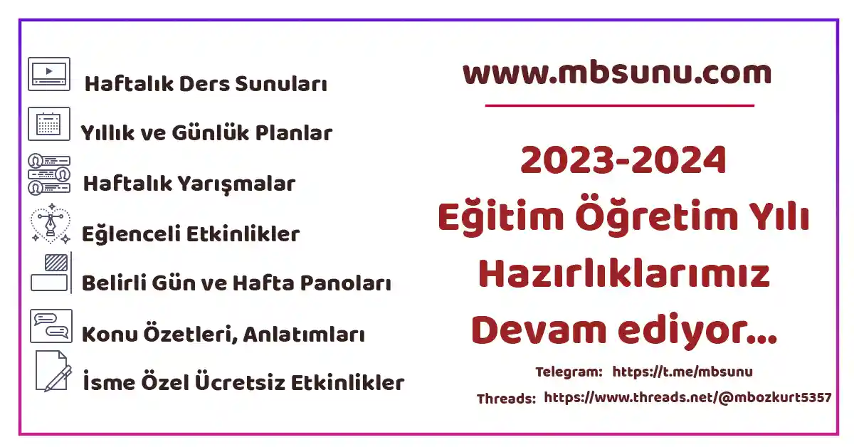 2023-2024 Yılı Hazırlıklarımız Başlamıştır